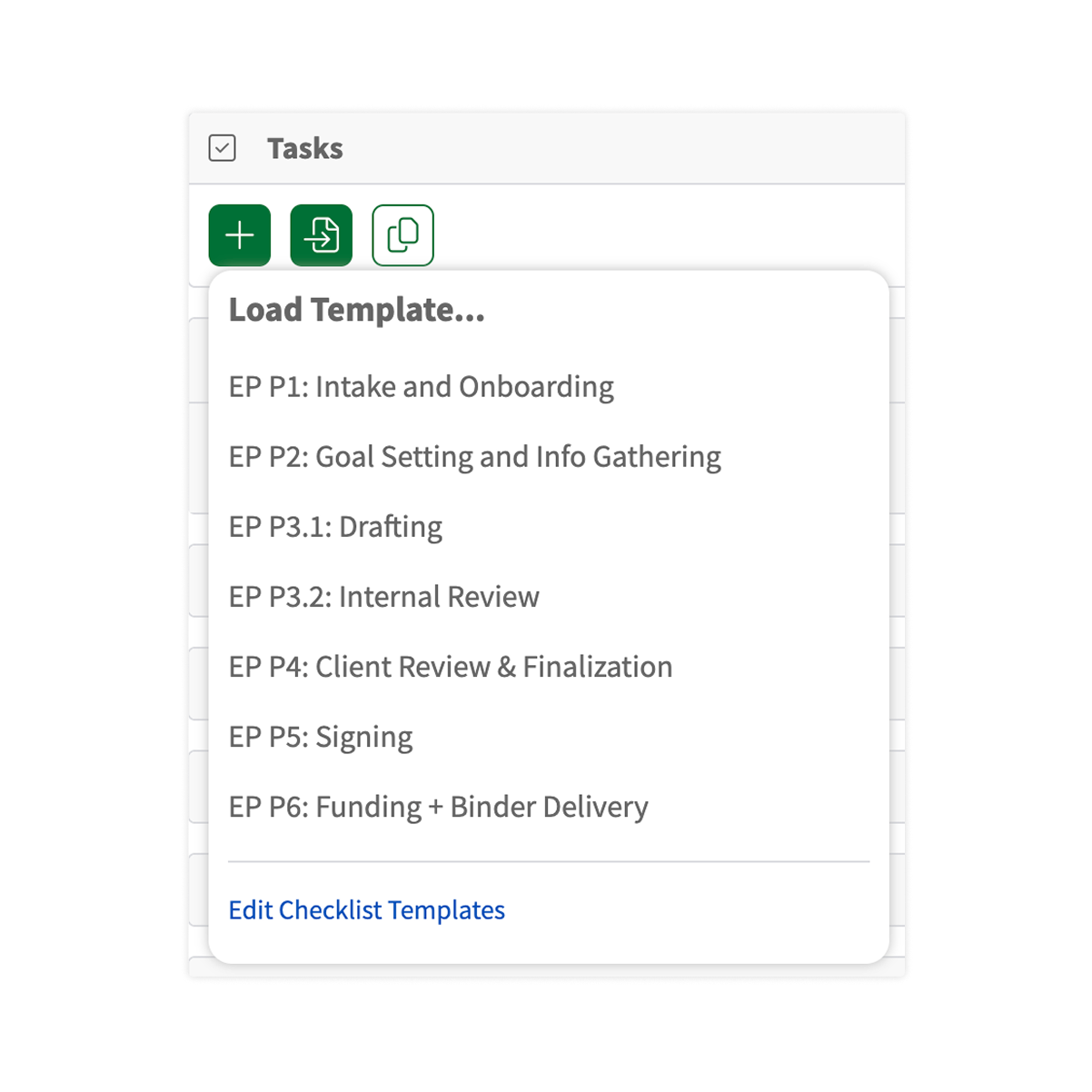 task checklists